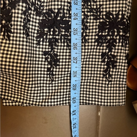 KAREN KANE Sleeveless Check Gingham Floral Black White Midi Lined Dress SZ 4 EUC - Picture 11 of 12